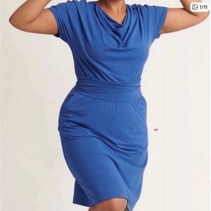 Betabrand Canopy Dress Royal Blue Size 3X Bamboo Smart Casual Comfort